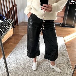 Butter soft cropped leather pants